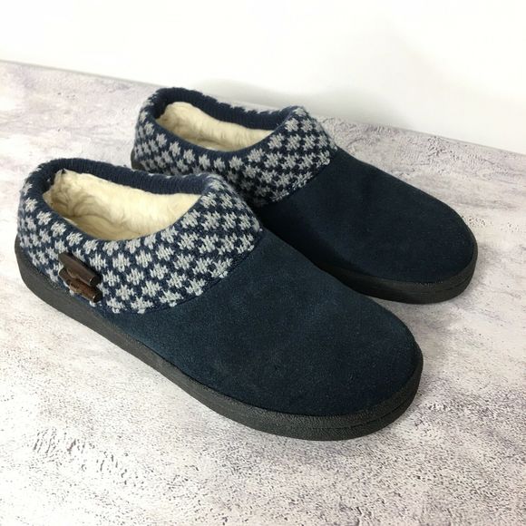 clarks women's knit collar clog slipper